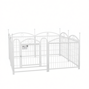 Parc de jeu pour chien en métal robuste, 8 panneaux, 24 pouces, pliable, pour usage intérieur et extérieur, chiots et chiens de petite et grande taille - Product Image 1