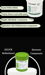홍성 500g Sn99.3 Cu0.7 T3 T4 T5 20-38um 무연 납땜 페이스트 및 플럭스 전자 제품용 SMD PCB 무세척 납땜 페이스트 - Product Image 5