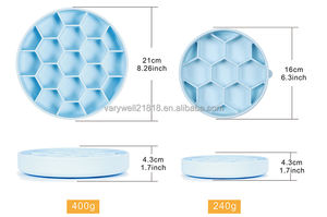 Shenzhen Varywell mangkuk lambat hewan peliharaan segi enam mangkuk anjing nama makanan ukiran anjing beton mangkuk anjing untuk cepat - Product Image 5