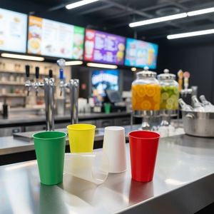 Vasos Reutilizables de Plástico de 16 oz con Logotipo Personalizado, Vasos de Colores para Estadios y Fiestas, Aptos para Lavavajillas y Microondas, para Beber Agua - Product Image 1