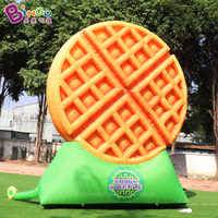 Ballon LED gonflable en forme de croissant, modèle alimentaire géant gonflable personnalisé, pain gonflable publicitaire pour la décoration d'événements de boulangerie