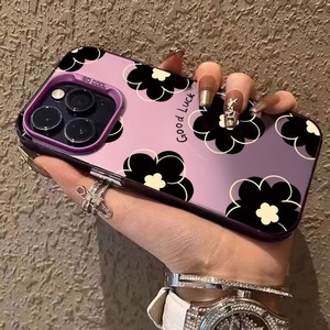 Funda de Teléfono TPU Negra con Diseño Floral Exquisito, Compatible con iPhone 17, 16, 14 Pro Max, 13, 11 Plus, Compatible con Apple X, Color Plateado - Product Image 4