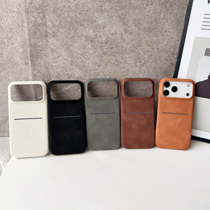 Funda de Teléfono de Lujo con Textura de Piel TPU, Ranuras para Tarjetas, Estilo Ejecutivo, para iPhone 17 Air, 17 Pro Max, 16, 15 Plus, 14, 13, 12 - Product Image 1