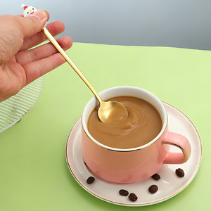 ช้อนสแตนเลส 304 ช้อนขนมหวานลายการ์ตูนสำหรับคริสต์มาส ช้อนคนกาแฟ ช้อนของขวัญสุดสร้างสรรค์ - Product Image 4