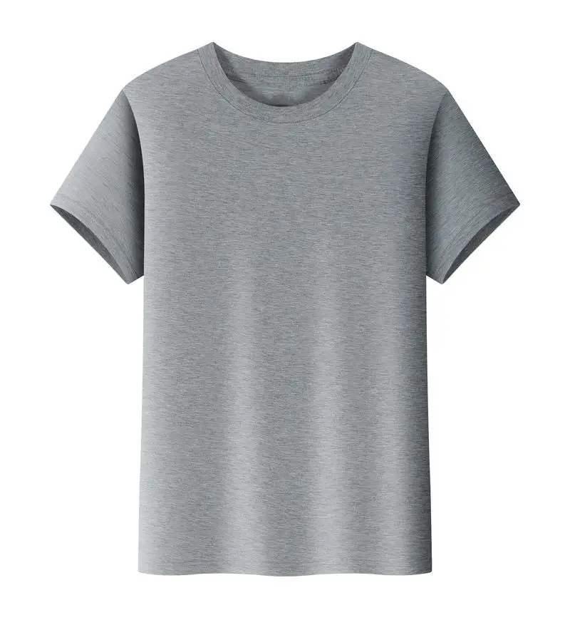 Оптовая продажа, футболки с коротким рукавом и круглым вырезом, тримикс хлопка, полиэстера и вискозы, футболка