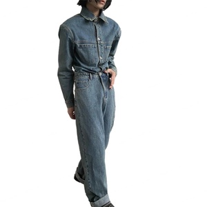 Mono vaquero de manga larga con hombreras de alta calidad para hombre y mujer al por mayor - Product Image 2