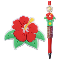 Breloques de stylo en PVC à thèmes variés, motifs de dessins animés, animaux et aliments de Noël, décorations DIY pour stylos, pour enfants, cadeaux de fête scolaire