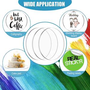 Lastra Acrilica Trasparente Circolare, Disco Acrilico Rotondo da 12 Pollici, Spessore 1/8 di Pollice, <span class=keywords><strong>Plexiglass</strong></span> Trasparente per Progetti Fai-da-Te - Product Image 4