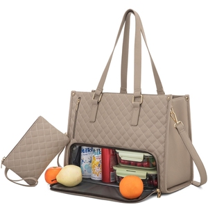 Bolsa Refrigerante <span class=keywords><strong>de</strong></span> Gran Capacidad, Nueva Bolsa Aislante <span class=keywords><strong>para</strong></span> el Trabajo, Picnic y Verano, con Estilo Vintage <span class=keywords><strong>para</strong></span> Damas - Product Image 4