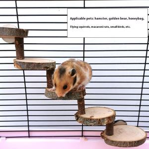 Plataforma de Salto para Hámster, Plataforma de Madera para Masticar, <span class=keywords><strong>Escalera</strong></span> de Madera para Escalada de Ardillas, Plataforma de Madera para Jaula de Pájaros, Juguete de Madera para Masticar para Mascotas - Product Image 3
