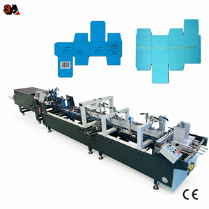 Plegadora y Encoladora de Cajas Pre-Plegadas 3A-800YZ, Máquina Automática para Plegado y Encolado de Cajas de Cartón Corrugado para Producción de Empaques - Product Image 1