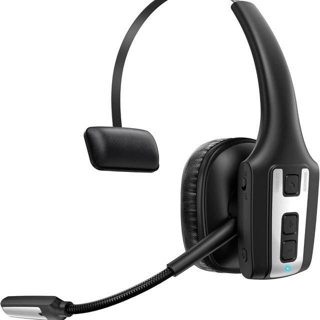 High Quality Wireless Over-ear Long Battery Life Headphone Mic for ENC Noise Canceling Telephone Headset Trucker Driver