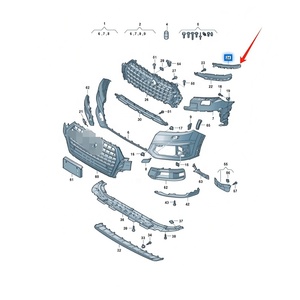 Per <span class=keywords><strong>Audi</strong></span> <span class=keywords><strong>Q7</strong></span> pannello frontale condotto dell'aria 2016-2018 OE 4 m0807749b 4 m0807750b vassoio di raffreddamento del freno - Product Image 2