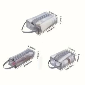Mesh <b>Transparent</b> Cosmetic <b>Bags</b> Portable Travel Wash Organizer Toiletry <b>Bags</b> Student Stationery <b>Bags</b> <b>Makeup</b> Pouch - Product Image 6