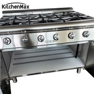 Cuisinière commerciale modulaire KitchenMax à 6 brûleurs, autoportante, avec four, armoire et brûleurs à haut rendement - Product Image 3