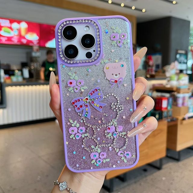 Phone Case for Xiaomi Redmi 15C/15/Xiaomi 17 Pro Max/Note 14 Pro Girls Shockproof Glitter Tower Diamond Bling Luxury Phone Case