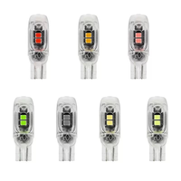 Ampoule LED T10 pour voiture, 3030-5smd, petit feu de position LED, clignotant avec lentille transparente pour phare de voiture