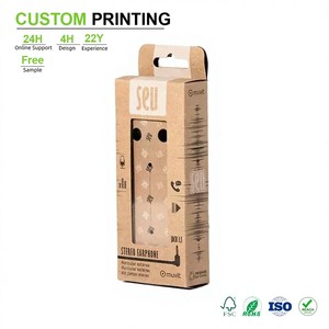 Boîte rigide recyclable portable avec fenêtre transparente et trou <span class=keywords><strong>de</strong></span> suspension pour petits gadgets et accessoires, livraison internationale, vente en ligne - Product Image 1