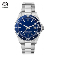 Populaire 42mm grand cadran étanche lunette rotative veilleuse en acier inoxydable 316L mouvement entièrement automatique montre de plongée pour hommes
