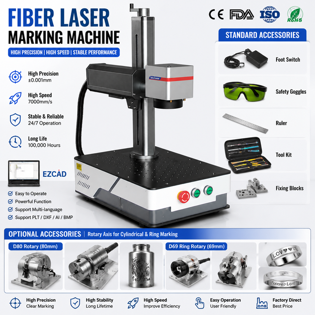Fiber Laser Engraver for Jewelry
