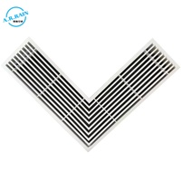 Diffuseur linéaire en V A.R.Rain pour plafond, grille d'aération en aluminium et plastique ABS, design moderne, économie d'énergie, garantie 1 an