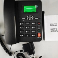 Téléphone fixe sans fil GSM avec carte SIM et radio FM ETS-6588 / ETS 6588