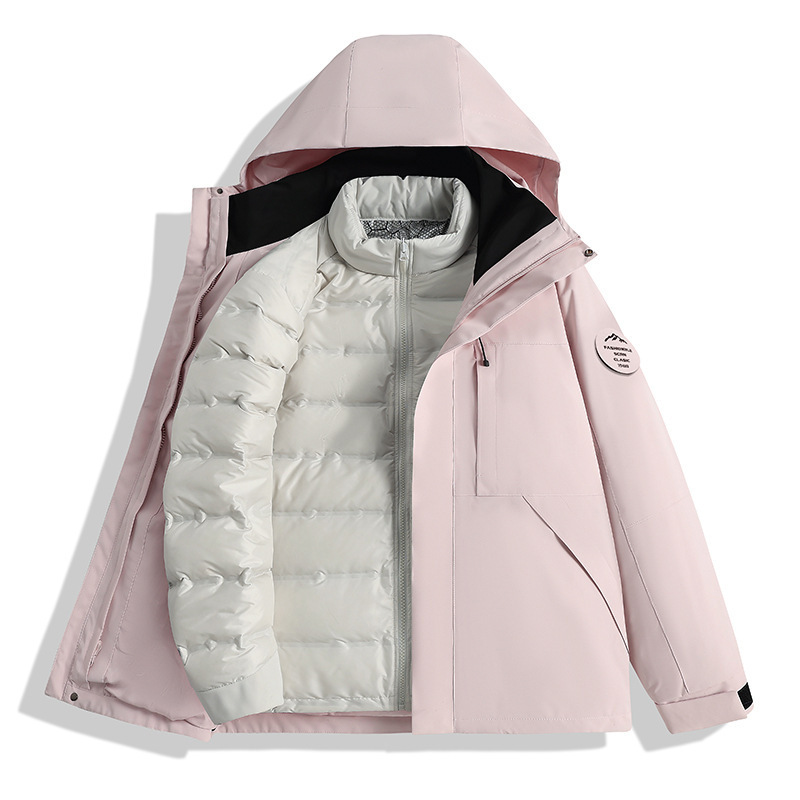 Woody Pink - Estilo unisex [Forro de plumón extraíble]