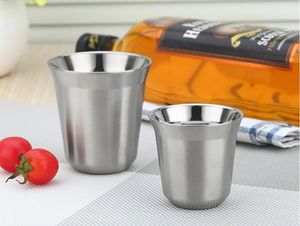 カスタマイズされた二重壁ステンレス钢耐久性のある金属ショットガラス - Product Image 6