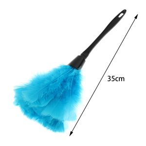 <span class=keywords><strong>Plumeau</strong></span> en plumes d'autruche de 35 cm en gros avec manche en plastique, motif teinté, couleur turquie, pour décorations de fête et de mariage - Product Image 5