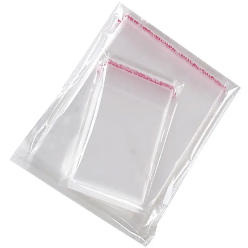 Tas poli 6X9 , 8X10 , 9X12 , 11X14 tas plastik OPP PE bening segel sendiri dengan peringatan kekurangan