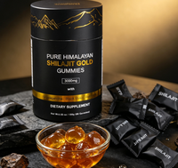 OEM 60 Gummies Pure Himalayan Shilajit Gold Gummies 3000mg Ashwagandha Black Energy Support Complément Alimentaire