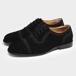 Nouvelles chaussures Oxford décontractées en cuir véritable pour hommes, style britannique vintage, respirantes, idéales pour les mariages - Product Image 6