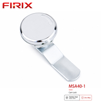 Serrure à came à quart de tour MSA40-1 en alliage de zinc chromé avec cylindre en laiton et cache-poussière pour armoires de télécommunications