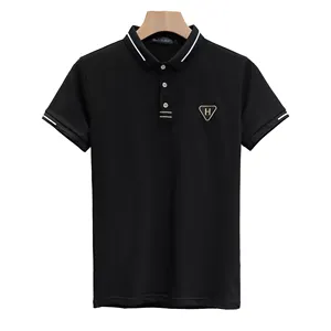 Groothandel Zomer T Heren Kraag Shirts Poloshirts Golf Poloshirts Heren Zakelijk Casual Korte Mouwen