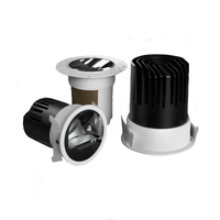 Tube lumineux commercial réglable 20W, tube lumineux encastré au plafond 12W, tube LED COB anti-éblouissement