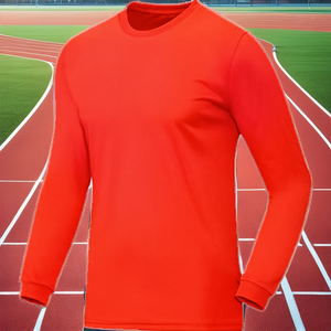 Wholesale Long-sleeved Sport Marathon Team Uniform Summer Camp Workwear Cultural T-shirt logo Printing Slim Fit 100% Polyester - Product Image 2