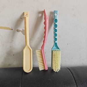 Juego de cepillos para zapatos de cerdas suaves y coloridos para eliminar manchas, herramienta de limpieza de pelo de plástico, 3 piezas, azul, rosa, amarillo - Product Image 2
