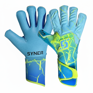 Fabricant de gants de gardien de but, personnalisable, contact, paume en latex allemand de 4 mm, design ergonomique, gants de gardien de but de football - Product Image 1