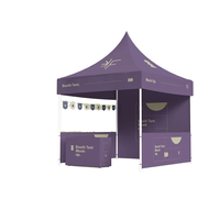 Tenda Pop Up Gaya Pennant Portabel Cetak Kustom, Stan Pameran Lipat Luar Ruangan, Tahan Air, Cetak Digital Logo Lengkap