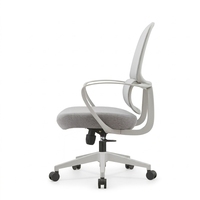 Chaise de bureau ergonomique en tissu maillé respirant avec soutien lombaire, réglable en hauteur, pivotante, confortable pour une utilisation prolongée