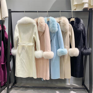 Manteau long en laine pour femme grande taille, prix d'usine hiver 2026, avec col en fausse fourrure, style pardessus par Lily Cheng - Product Image 3