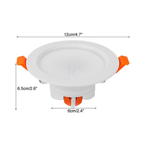 Plafonnier intensif <span class=keywords><strong>Led</strong></span> RGBW rond à intensité modulable, 7W, télécommande infrarouge, luminaire <span class=keywords><strong>de</strong></span> plafond encastré multicolore, change <span class=keywords><strong>de</strong></span> couleur, pour la <span class=keywords><strong>salle</strong></span> <span class=keywords><strong>de</strong></span> <span class=keywords><strong>bain</strong></span> ou la maison - Product Image 4