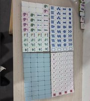 Modernes Minimalistisches Amerikanisches Mahjong-Set, Einfache Acrylsteine mit Goldfolie, Elegantes Tischspiel für Zuhause
