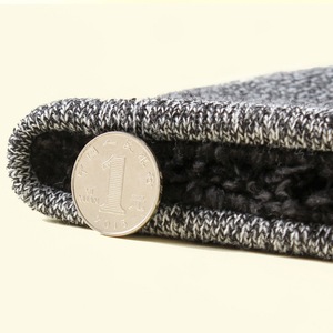 Men's Winter Hat Scarf <b>Gloves</b> Set Heather Gray Knitted <b>Wool</b> Three Piece Warm Outdoor Wear - Product Image 5