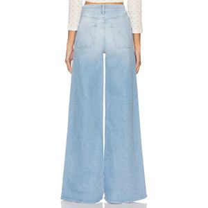 Vaqueros Anchos de Moda Nueva al por Mayor, Color Azul Cielo, Tiro Medio-Bajo, Lavados, de Pierna Ancha para Mujer - ¡Altamente Recomendados! - Product Image 5