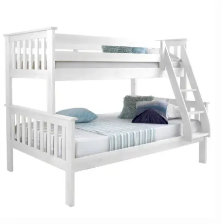Twin Trundle Bed Safety Rail Ladder Teens Bedroom Bunk Beds for Kids