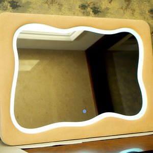 <span class=keywords><strong>Ecoliving</strong></span> Espejo de Pared de Bronce/Metal Personalizado, Moderno y de Lujo, 30x120cm, Diseño Ondulado Hecho a Mano, Espejos Decorativos de Arco Irregular - Product Image 3