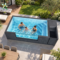 Piscine hors sol en fibre de verre, jacuzzi extérieur à installation rapide, coque moulée d'une seule pièce, directement de l'usine