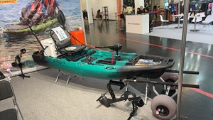 Carrito de Playa para Pesca, Carrito de Kayak con Pedales y Ruedas de Globo, Canoa de Aluminio de Alta Calidad, Accesorios Ajustables para Exteriores - Product Image 6