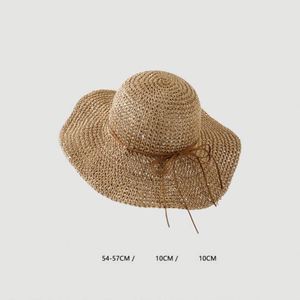 Nueva Colección de Sombreros de Visera de Papel para Mujer, Sombrero de Sol de Ala Ancha para Verano, Playa, Deportes al Aire Libre y Viajes - Product Image 2